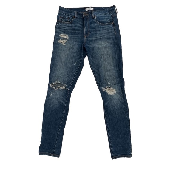 Loft By Ann Taylor High Waist Distressed Skinny Jeans Size 28 Women’s - Picture 1 of 5